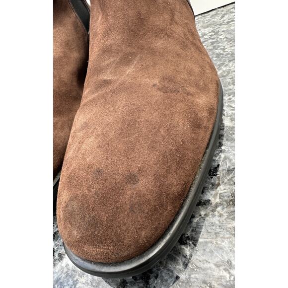 Aquatalia Chelsea Brown Leather Men’s Size 13 Made Italy main image 12